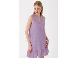 Vestido Unissexo MT CLOTHES Fluido Sin Mangas Talla Algodão Roxo (Casal)