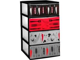 Cômoda Empilhável de Plástico Modelo Iris Design de Cozinha Gavetas de Armazenamento Modular COMFORT HOUSE