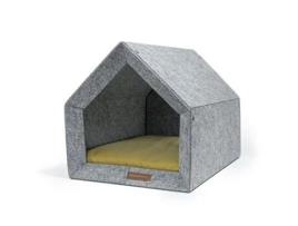 Casota Pethome Ecological Dog Kennel REXPRODUCT (Cinzento Claro E Amarelo - M)