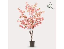 Planta Artificial Flor de Cerejeira Rosa 135Cm VERDE BOUTIQ