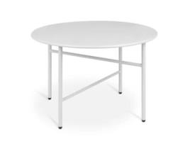 Mesa Lateral Finn Ø 53X36Cm Metal Branco BOMOE