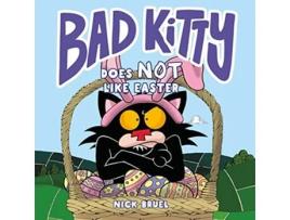 Livro Bad Kitty Does Not Like Easter de Nick Bruel (Inglês - Capa Dura)