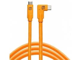 Cabo USB-C para USB-C Ângulo de 90° Tetherpro CUC15RT Laranja 4.60 m BELKANTO