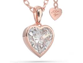 SERASAR Colar de Prata Esterlina 'Love' Rosa ouro