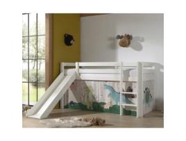 Cama Deslizante Mihigh Cobertura Dino PETITSMEUBLES Branco (90x200)