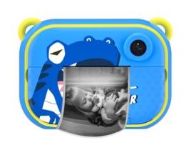 TECHKIDZ Câmara Wifi para Crianças com Impressão Instantânea Zoo Family Dinosaur Azul