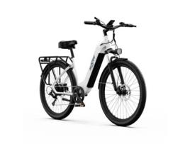 Bicicleta Elétrica Ot05 36V 250W 18 2Ah 25Km/H Travões Hidráulicos Alcance 120 Km Branco ONESPORT