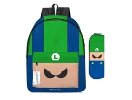 KOHREE Conjunto de Duas Peças de Mochila de Estudante Mario