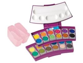 Caixa de Tinta Opaca PELIKAN Procolor 735 24 Cores Baga/Rosa