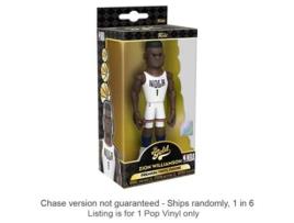 Figura Funko NBA Zion Williamson Casa 5 Vinil Dourado Chase Envia 1 em 6