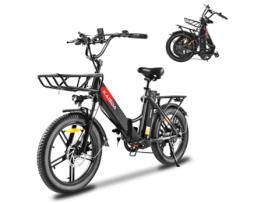 Bicicleta Elétrica Dobrável KAISDA K201 Masculino/Feminino Preto