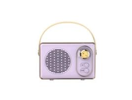Coluna Mini Estéreo Sem Fios Retro Bluetooth