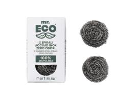 2 esponjas de limpeza de aço inoxidável inodoras MR ECO