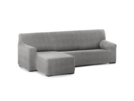 Capa Bi-Elástica para Sofá Adaptável Roc Chaise Longue Braço Curto Esquerda 250-360 Cm Cinzento Claro VIPALIA