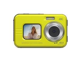 Câmara Digital Do Esporte VIGA EUROPE Wdc901 Waterproof 3.5M 4K 48Mp com Foco Automático Zoom 16X 2 8 Polegadas Amarelo