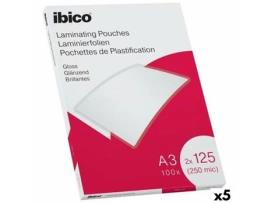 Lâminas para plastificar IBICO A3 Brilho 0,25 mm (5 Unidades)