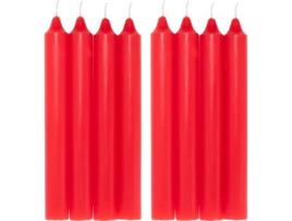 COM-FORT HOUSE- Vela de Mesa Vermelha Velas Decorativas Sem Perfume Velas para a Tua Casa COM-FORT HOUSE
