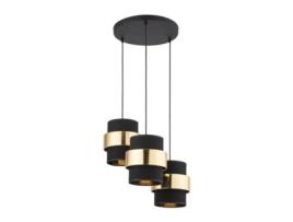 Lâmpada Pendente Calisto Metal Preto E27 3 Lâmpadas