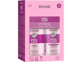 Shampoo e Condicionador 1 Pacote Inoar Duo Pós Progress Keratin Smoothing BRAZILIANHAIRPRODUICTS