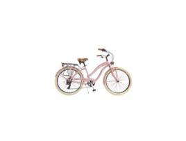 Bicicleta de Cidade Vintage Canellini Via Veneto Cruiser Alumínio Mulher Rosa VIA VENETO BY CANELLINI