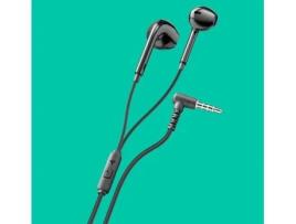 Auriculares Cellularline Cuffia Microfono Capsula PLOOS Preto