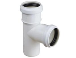 Conector de T de Instalação de Esgoto com Diâmetro de Tubo de 40/40mm e Ângulo de 90 Graus