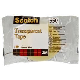 Fita Cola 550, 15 mm x 33 m, Transparente