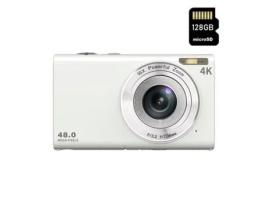 Câmera Compacta Digital VIGA EUROPE Dc402Af 48Mp Resolução 4K 2 8 Polegadas Tela 128Gb Branco