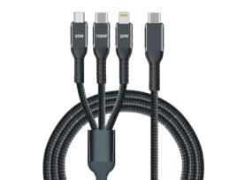 Cabo de Carregamento IWH 3 em 1 Usb-A-Lightning Micro Usb Usb-C