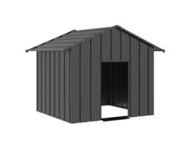 Casota para cães VIDAXL Antracite Aço (131x101x102 cm)