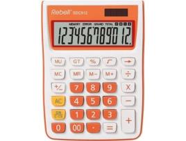 Calculadora de mesa REBELL Sdc912 Calculadora básica laranja