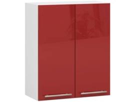 AKORD W60 armário de cozinha suspenso sistema OLIWIA Branco 60 cm 2 portas Cor Vermelho Brilhante 2 prateleiras 60x30x72 cm AKORD FURNITURE FACTORY