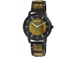 Relógio RAPTOR Homem com Bracelete em Madeira e Aço Inoxidável