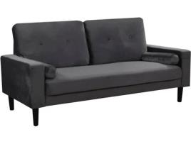 Sofá ''Monika'' - Azul canario - Gris (183 x 85 x 91 cm)
