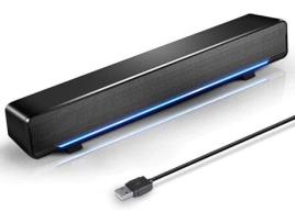 Barra de Som Bluetooth Preto Versão Clássica Bluetooth com Fio TUSERXIN
