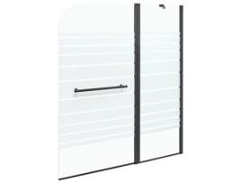 Painel de duche com porta BELIANI Tuapi de Vidro de segurança (temperado) Transparente 120x120x140