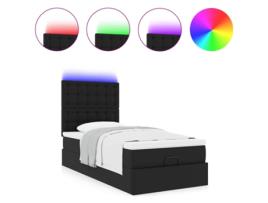 Estrutura da cama otomana VIDAXL Preto Couro Artificial (100x200 cm)