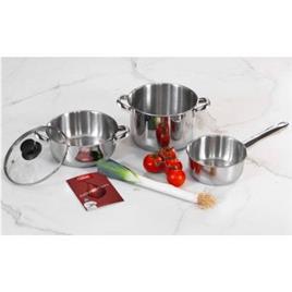 BATERIA DE COZINHA EM AÇO INOXIDÁVEL 4 P 90237