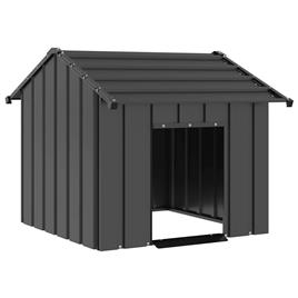 vidaXL Casota para cães com telhado 85x107x81 cm aço galvanizado