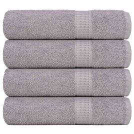 vidaXL Toalhas de banho 4 pcs 70x140 cm 360 gsm 100% algodão cinzento