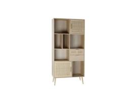 Estantes HOME ESPRIT Natural Madeira de paulónia Madeira MDF 90 x 37 x 189 cm