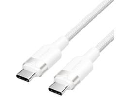 Cabo Usb 2.0 Tipo-C 3A VENTION Trdwh/ Usb Tipo-C Macho Usb Tipo-C Macho/ Até 60W/ 480Mbps/ 2M/ Branco