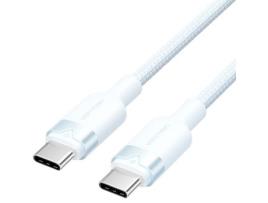 Cabo Usb 2.0 Tipo-C 3A VENTION Trdsf/ Usb Tipo-C Macho Usb Tipo-C Macho/ Até 60W/ 480Mbps/ 1M/ Azul
