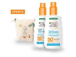 Conjunto Proteção Solar Peles Sensiveis Oferta Bolsa GARNIER AMBRE SOLAIRE