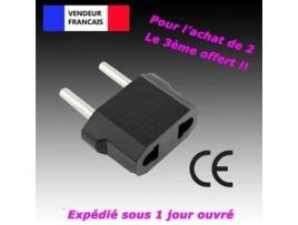 Adaptador de Energia American Plug Eua Eua para França Europa Ue Eur Fr Viagens JECO