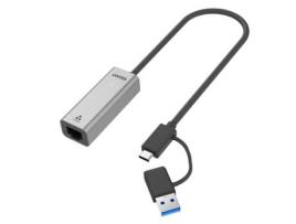 Adaptador USB-C para Ethernet UNITEK U1313C (Cinzento - 30 cm)