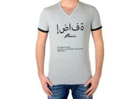 T-Shirt de Homem H' ECHBONE Hechbone Paris Cairo Cinzento (S)