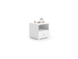 Mesa de Cabeceira Branca EMI Branco (40x37x40.5cm)
