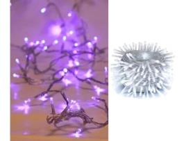 Luzes de Guirlandas Led Plugue Externo em 8 Modos Cabo Transparente com Decoração de Temporizador para Árvore de Natal Várias SELEOK