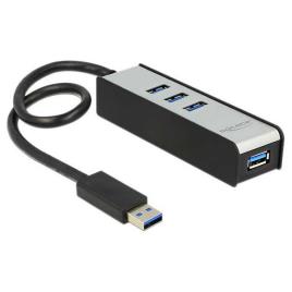 Hub USB A 3.0 4 Portas (Preto) - 